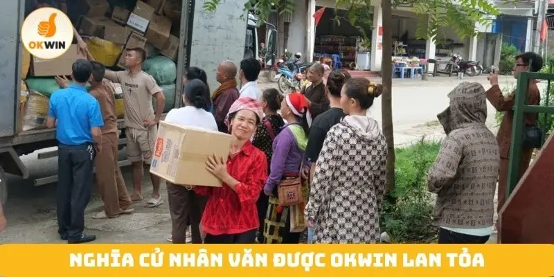 Nghĩa cử nhân văn được Okwin lan tỏa